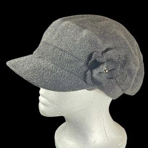 Nanette Lepore Hat Beanie Ivory Rhinestone Embellished Faux Fur Pom Cottagecore Nanette Lepore Hat Beanie Ivory Rhinestone Embellished Faux  main image 4